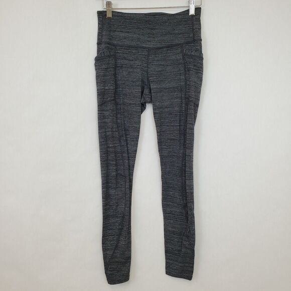 Athleta Pants - Athleta Leggings Womens Small Salutation Stash Heathered Gray Pockets Yoga Gym